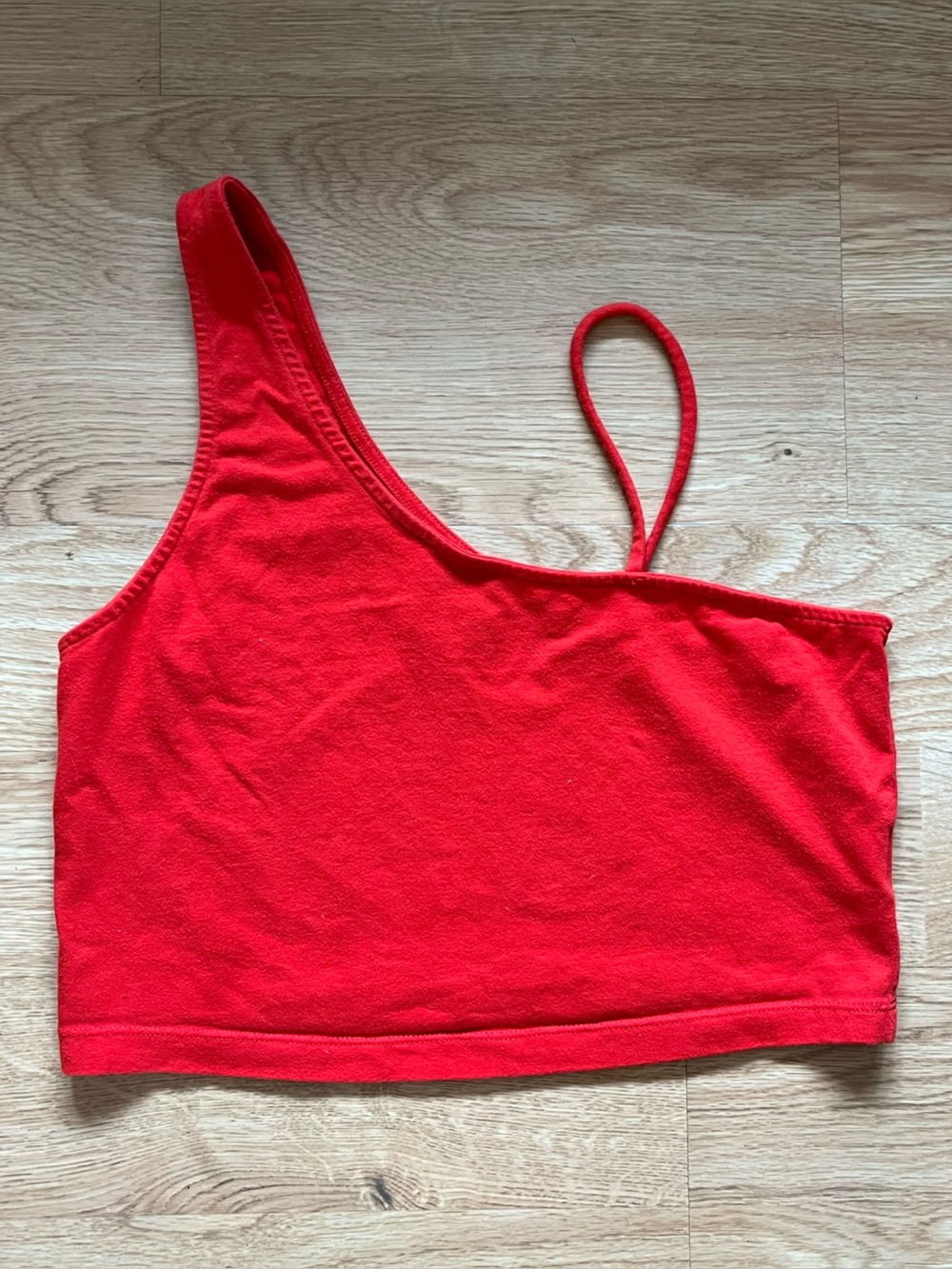 Wild Fable Women’s Red One Shoulder Cropped Knit Stretch Tank Top XL